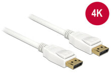 Компьютерные разъемы и переходники deLOCK 3m, 2xDisplayPort DisplayPort Белый 84878