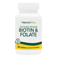 Витамины группы В NaturesPlus Biotin & Folic Acid Комплекс с биотином и фолиевой кислотой для поддержки энергии без глютена  30 мл
