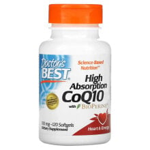 Doctor's Best High Absorption CoQ10 с BioPerine® - 100 мг - 120 мягких таблеток