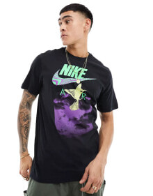 Nike – Brandriff – T-Shirt in Schwarz