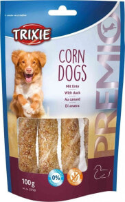 Лакомство для собак Trixie Przysmak PREMIO Corn Dogs (kaczka i skóra surowa), 100g