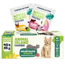 Cat food ANIMAL ISLAND Beef and chicken 40 x 85 g