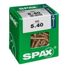 SPAX Yellox 5.0x40 mm Flat Head Wood Screw 100 Units