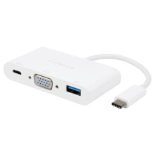 VIVANCO 3 In 1 VGA/USB A/USB C/USB Type C adapter 100 cm