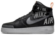 Nike Air Force 1 High Branding 高帮 板鞋 男女同款 黑白 / Кроссовки Nike Air Force CQ0449-001