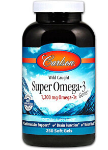 Рыбий жир и Омега 3, 6, 9 carlson Super Omega-3 Gems  Омега-3 для здоровья сердечно сосудистой системы, мозг и зрения 250 гелевых капсул