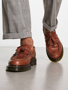 Мужская обувь dr Martens Adrian ys tassel loafers tan leather