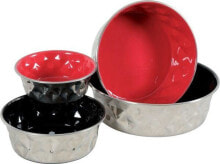 Zolux DIAMOND dog bowl silver-red 550 ml