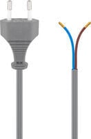 Wentronic Cable with Euro Plug for Assembly - 1.5 m - Grey - 1.5 m - CEE7/16 - H03VVH2-F - 250 V