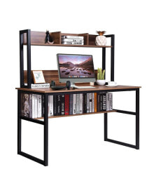 Computer Desk with Hutch Bookshelf Storage Wrting Desk