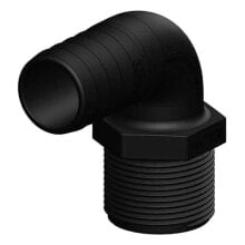 Trudesign Vrac 1 1/4´´ Male-Male 90° Threaded Grooved Connector