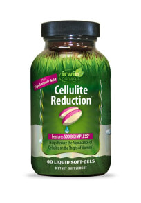 Витамины и БАДы для кожи irwin Naturals Cellulite Reduction Комплекс для уменьшения проявления целлюлита на бедрах у женщин 60 жидких капсул