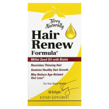 Витамины и БАДы для кожи terry Naturally, Terry Naturally, Hair Renew Formula, формула восстановления волос, 60 желатиновых капсул
