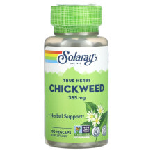 Solaray, True Herbs, звездчатка, 385 мг, 100 вегетарианских капсул