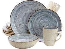 Elama Mellow 16-Piece Dinnerware Set in Powder Blue