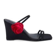 COCONUTS by Matisse Rosa Floral Strappy Wedge Womens Black Casual Sandals ROSA- купить в интернет-магазине