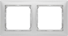 Умные розетки, выключатели и рамки legrand Valena double horizontal surround aluminum (770152)