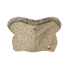 Эксклюзивные митенки с мехом для коляски Kikkaboo Luxury Fur Dots купить в аутлете