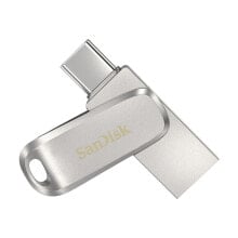 USB flash drives sanDisk Ultra Dual Drive Luxe - 128 GB - USB Type-A / USB Type-C - 3.2 Gen 1 (3.1 Gen 1) - 150 MB/s - Swivel - Stainless steel