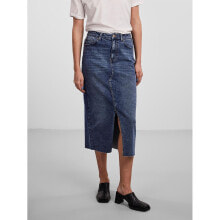 PIECES Jessie Denim High Waist Midi Skirt