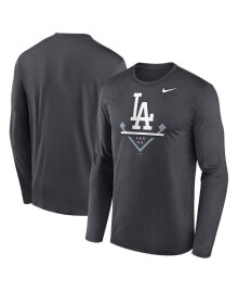 Nike men's Anthracite Los Angeles Dodgers Icon Legend Performance Long Sleeve T-shirt