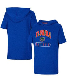 Купить детские футболки и майки для мальчиков Colosseum: Big Boys Heather Royal Florida Gators Varsity Hooded T-shirt