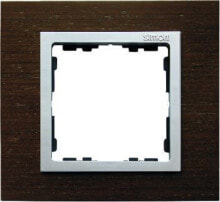 Умные розетки, выключатели и рамки Kontakt-Simon Simon 82 wengle single frame / matt aluminum (82917-65)