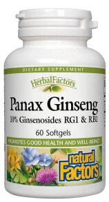 Женьшень natural Factors C.A. Meyer Panax Ginseng Extract Экстракт женьшеня 60 капсул