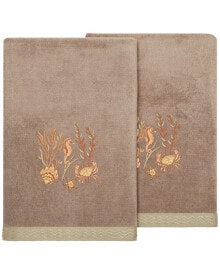 Linum Home textiles Turkish Cotton Aaron Embellished Bath Towel Set, 2 Piece