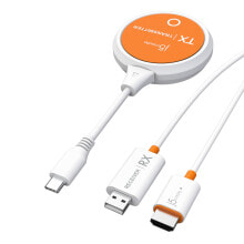 Купить компьютерные разъемы и переходники j5create: j5create JVAW62 ScreenCast USB-C® Wireless Display HDMI™ Extender - White and Orange - 1920 x 1080 pixels - AV transmitter & receiver - 15 m - Wireless - Orange - White - HDCP