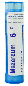Витамины и БАДы от простуды и гриппа boiron Mezereum 6C  Гомеопатическое средство от заложенности носа, импетиго или дерматита 80 пеллет