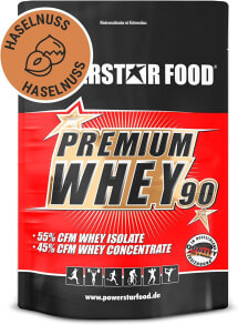 Протеин для спортсменов POWERSTAR FOOD Premium Whey 90 | 90% Protein i.Tr. | Without Sweeteners and Flavours | 51% CFM Whey Isolate | Protein from Willow Milk | Only 1% Carbohydrates | 850 g | Natural