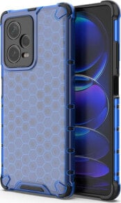 Hurtel Honeycomb etui do Xiaomi Redmi Note 12 Pro+ pancerny hybrydowy pokrowiec niebieskie