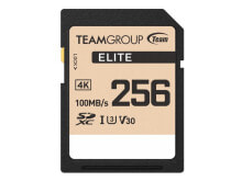 Купить карты памяти Team: Team Group 256GB Elite 4K SD Card UHS-I U3 V30 Read/Write Speed Up to 100/50MB/s