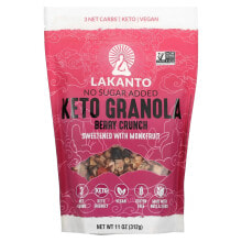 Готовые завтраки, мюсли, гранола Лаканто, Keto Granola, Berry Crunch, 11 oz (312 g)