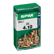 SPAX Yellox 4.0x12 mm Flat Head Wood Screw 25 Units