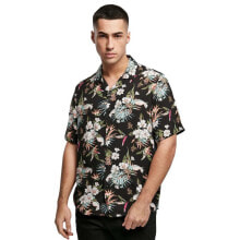 URBAN CLASSICS Viscose AOP Resort Short Sleeve Shirt