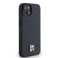 DKNY Dkhmp14Spshrpsk iPhone 14.15.13 Leather Monogram Pattern phone case