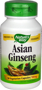 Женьшень natures Way Asian Ginseng Азиатский женьшень 50 растительных капсул