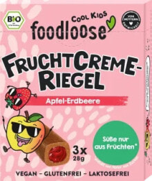 Купить детское питание foodloose: Kindersnack Fruchtriegel Frucht-Creme Apfel-Erdbeere ab 3 Jahren (3x28 g), 84 g