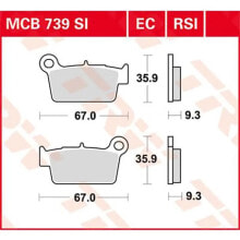 TRW EC-Organic Aprilia MXV 450 4.5 12 organic rear brake Pads