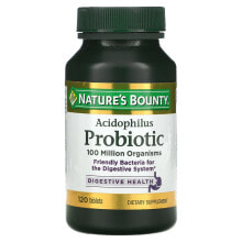 Пребиотики и пробиотики Nature's Bounty, Ацидофильные пробиотики, Двойная упаковка, 100 таблеток в каждой