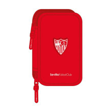 SAFTA Sevilla FC Corporative Small Double Filled Pencil Case 28 pieces