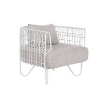 Armchair Home ESPRIT White Metal 76 x 66 x 65 cm