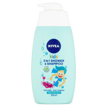 Средства для купания малышей Nivea KIds 2in1 Shower & Shampoo Детский шампунь и гель для душа для чувствительной кожи 500 мл