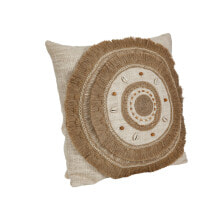 Cushion Romimex Beige Cream 45 x 8 x 45 cm Embroidery