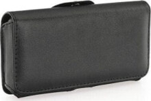 чехол поясной кожаный черный Huawei P20 Lite/iPhone X/XS