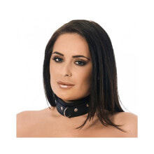 Маска или ошейник для БДСМ BONDAGE PLAY Leather Collar  with Studs and D-Ring