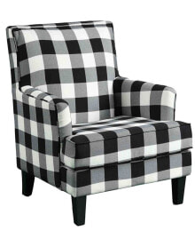 Best Master Furniture saladin Arm Chair, Checkered Pattern