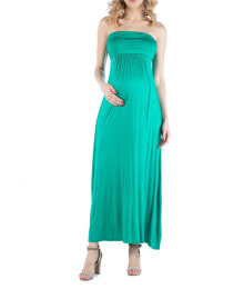 Купить женские платья 24seven Comfort Apparel: Sleeveless Empire Waist Maternity Maxi Dress